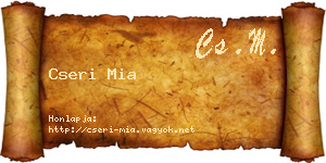 Cseri Mia névjegykártya